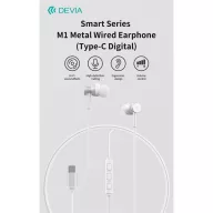   Devia Smart Series M1 Metal In-Ear sztereó fülhallgató - USB-C (Type-C), ezüst