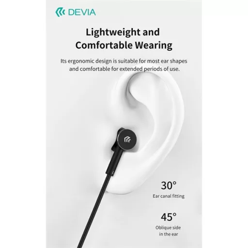 Devia Smart Series M1 Metal In-Ear sztereó fülhallgató - USB-C (Type-C), ezüst