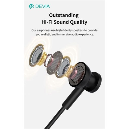 Devia Smart Series M1 Metal In-Ear sztereó fülhallgató - Type-C - fekete