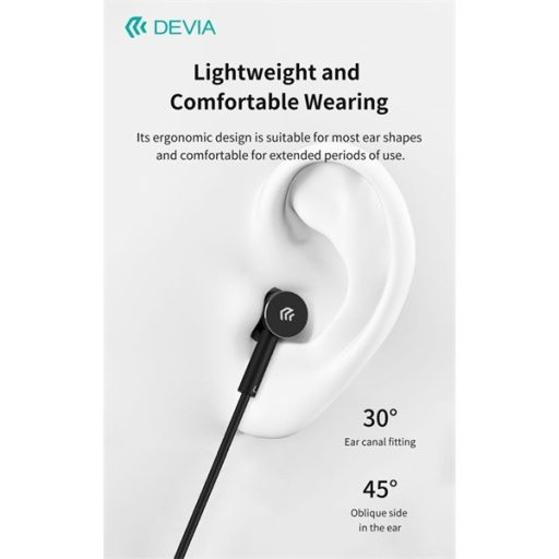 Devia Smart Series M1 Metal In-Ear sztereó fülhallgató - Type-C - fekete