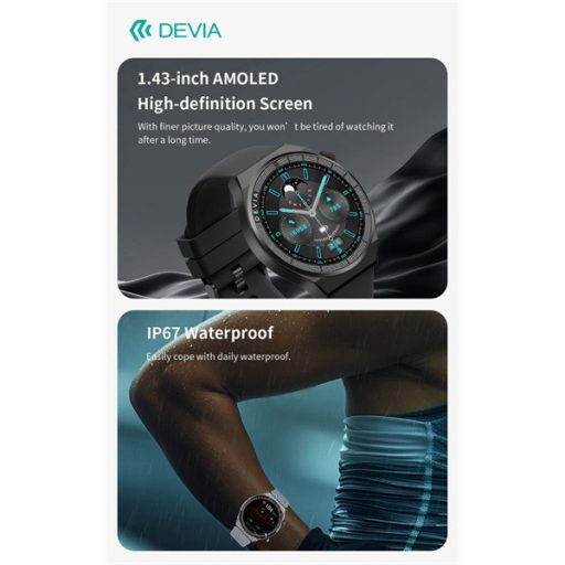 Devia Pro1 (V2) okosóra AMOLED kijelzővel - ezüst