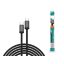Devia Gracious Series Tube PD 60W USB-C - USB C (Type-C) adat-és töltőkábel, fekete, 1m