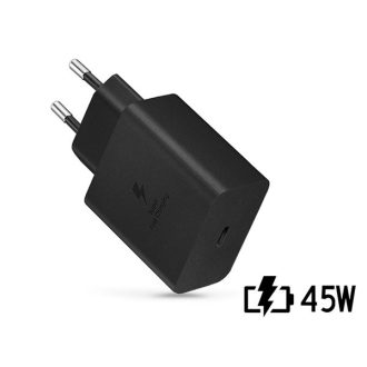   Samsung gyári USB hálózati töltő adapter TypeC bemenet 45W  EPTA845XBEG PD.3.0 Super Fast Charging 2.0 fekete ECO csom