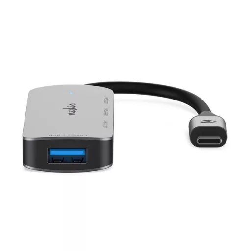 Nedis CCGB64220GY01 4 portos USB-C hub, USB-C dugó (USB C) to 4x USB A 3.2 Gen1