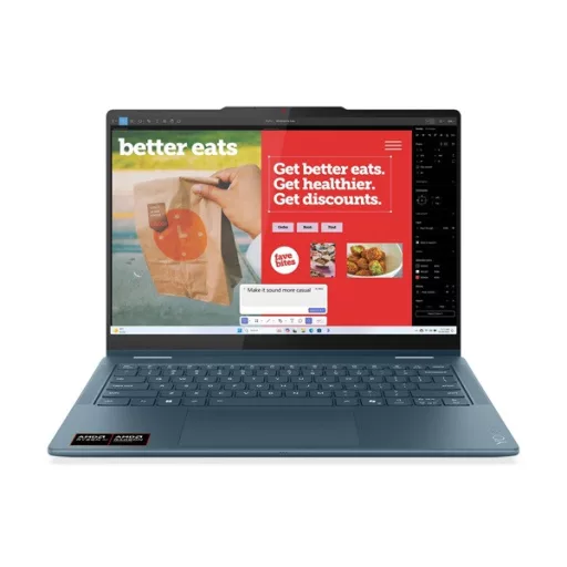 LENOVO Yoga 7 2-in-1 14AKP10, 14.0" WUXGA Touch, AMD Ryzen AI 5 340, 16GB, 512GB SSD, NoOS, Tidal Teal, PEN