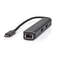   Nedis CCBW64210AT02 USB-C (USB C) dugó - 3x USB, HDMI, RJ45, 5 Gbps