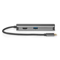   Nedis CCBW64210AT02 USB-C (USB C) dugó - 3x USB, HDMI, RJ45, 5 Gbps