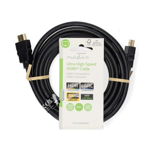 Nedis CVGL35000BK30 ultra HDMI 2.1 kábel, 8K@60Hz, 48 Gbps, 3 m