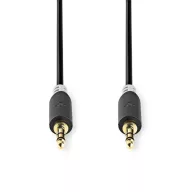   Nedis CABW22000AT50 sztereo audió kábel 3,5mm sztereo jack dugó - dugó,  aranyozott,  5 m