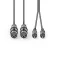 Nedis COTH15230GY15 balanced/szimmetrikus félprofi audio kábel, 2x XLR aljzat - 2x RCA dugó, 1,5m