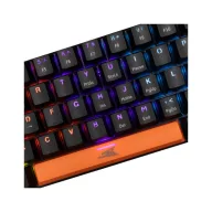   Baracuda DOLPHIN-B/BL-US, BGK-03121B/BL-US, fekete mechanikus gamer billentyűzet kék kapcsolóval, angol