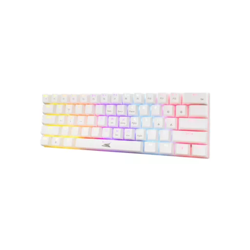 Baracuda DOLPHIN-W/R-US, BGK-03211W/R-US  fehér mechanikus gamer billentyűzet piros kapcsolóval, angol