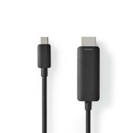   Nedis CCGL64655BK10 USB C (USB-C) - HDMI kábel, USB 3.2 Gen 1, 4K@60Hz, hossz 1m