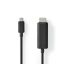 Nedis CCGL64655BK10 USB C (USB-C) - HDMI kábel, USB 3.2 Gen 1, 4K@60Hz, hossz 1m