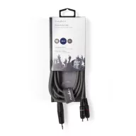   Nedis COTH22200GY15 félprofi audio kábel, 3,5mm sztero jack dugó - 2 x RCA dugó, 1.5m, rugalmas