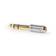   Nedis CAGC23930ME 6,35 mm sztereo jack dugó - 3,5 mm sztereo jack aljzat adapter, aranyozott