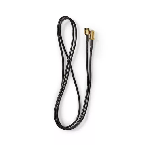 Nedis CSGL02210BK10 SMA kábel, RP SMA férfi, RP SMA női, Aranyozott, 50 Ohm, Egyetlen árnyékolt, 1 m