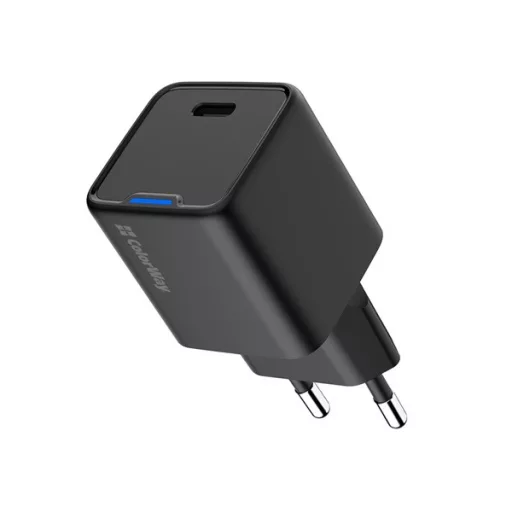 COLORWAY AC töltő GaN Mini CW-CHS052PD-BK 25W PD port PPS USB-C fekete
