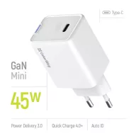   COLORWAY AC töltő GaN Mini CW-CHS057PD-WT 45W PD port PPS USB-C fehér