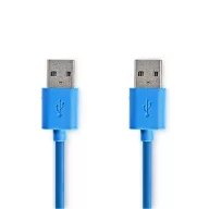   Nedis CCGP61000BU20 USB3.2 USB A dugó - USB-A dugó, 5 Gbps, 2m, (USB3.1, USB3.0, USB2.0)