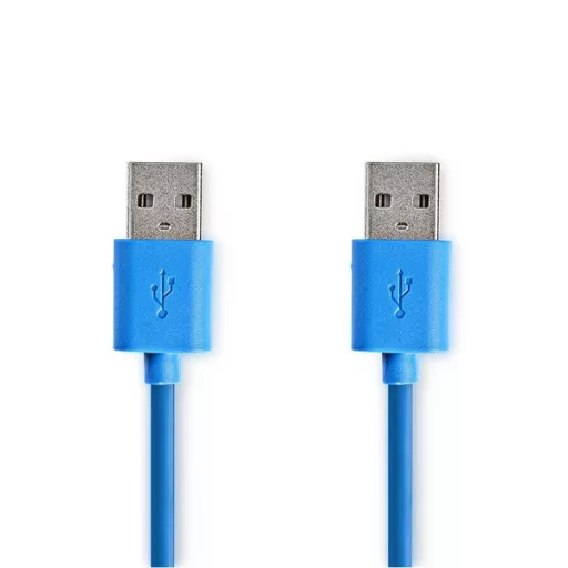 Nedis CCGP61000BU20 USB3.2 USB A dugó - USB-A dugó, 5 Gbps, 2m, (USB3.1, USB3.0, USB2.0)