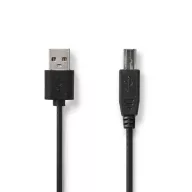   Nedis CCGL60101BK20 USB2.0, USB A - B kábel, 480Mbs, hossz 2m