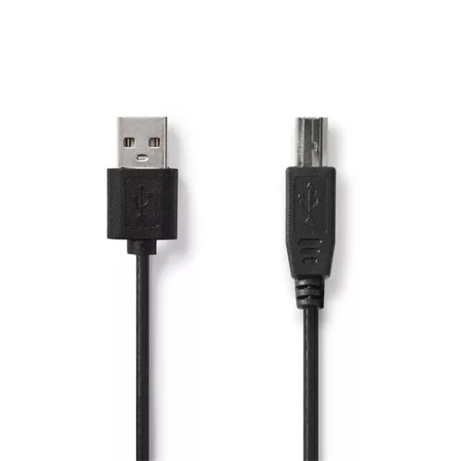 Nedis CCGL60101BK20 USB2.0, USB A - B kábel, 480Mbs, hossz 2m