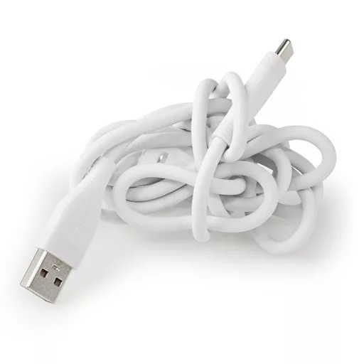Nedis CCGB60800WT15 flexibilis USB A - USB C (USB-C) kábel, USB2.0, 15W, hossz 1,5m, fehér rugalmas szilikon