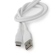   Nedis CCGB60800WT15 flexibilis USB A - USB C (USB-C) kábel, USB2.0, 15W, hossz 1,5m, fehér rugalmas szilikon