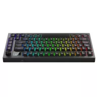   AVAX Vezetékes/Vezeték Nélküli Billentyűzet GM02 PRO USB, Fekete, Mechanikus, Yellow Switch, HUN