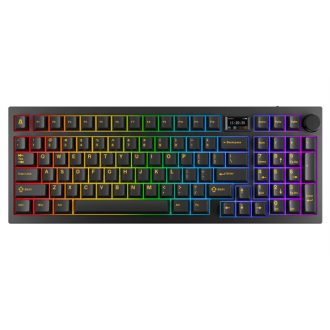   AVAX Vezetékes/Vezeték Nélküli Billentyűzet GM03 PRO USB, Fekete, Mechanikus, Red Switch, HUN