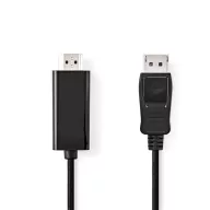   Nedis CCGL37100BK20 Displayport dugó - HDMI dugó kábel 1080p, 2m