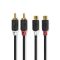 Nedis CABW24205AT20 RCA toldó kábel  2x RCA dugó - 2x RCA aljzat, 2m