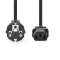 Nedis CEGL10030BK30 táp kábel IEC-320-C13, 3 x 1mm, hossz 3m
