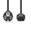 Nedis CEGL10030BK30 táp kábel IEC-320-C13, 3 x 1mm, hossz 3m