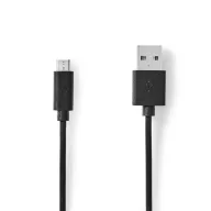   Nedis CCGL60500BK20 USB 2.0  USB-A dugó  - USB Micro-B dugó  11 W 480 Mbps, 2m