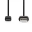 Nedis CCGL60500BK10 USB 2.0  USB-A dugó  - USB Micro-B dugó  10 W 480 Mbps, 1m