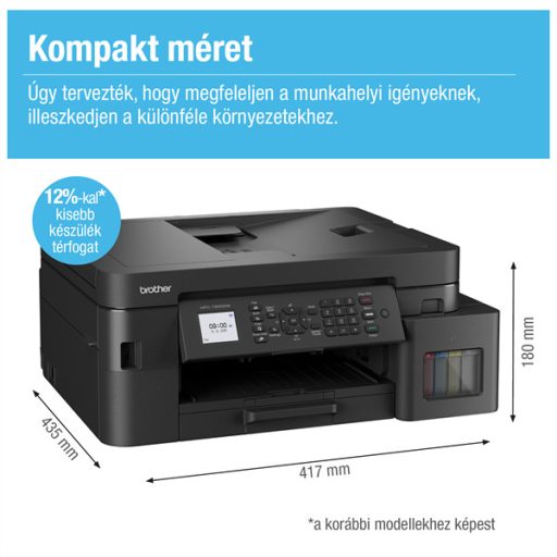 BROTHER Tintasugaras MFP NY/M/S/F, MFC-T930W, A4, színes, 13 lap/perc, WiFi/USB/LAN, 6000x1200dpi, ADF, duplex, 128MB