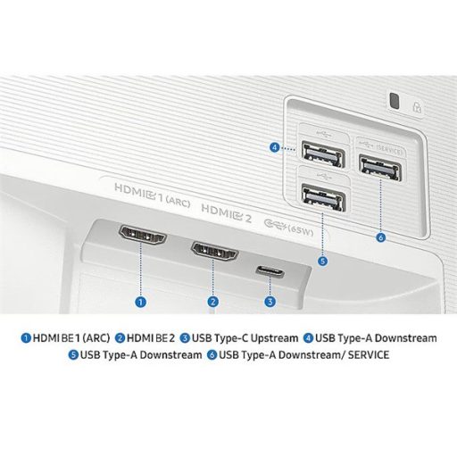 SAMSUNG AI Smart VA monitor 32" M7, 3840x2160, 16:9, 300cd/m2, 4ms, 2xHDMI/3xUSB/USB-C/WiFi/Bluetooth, hangszóró, fehér