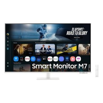   SAMSUNG AI SMART VA monitor 43" M7, 3840x2160, 16:9, 300cd/m2, 4ms, 2xHDMI/3xUSB/USB-C/WiFi/Bluetooth, hangszóró, fehér