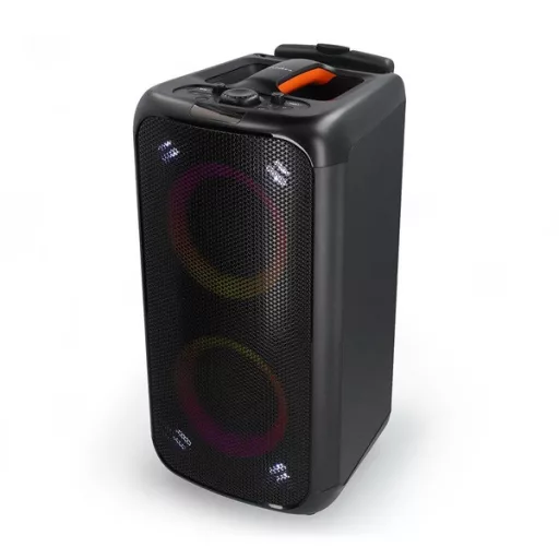 Nedis SPPT2480BK bluetooth hangszóró, hangfal, 2x 5.25" mélynyomó, 2 x 2" magassugárzó, 240W, 5 óra lejátszási idő, akku