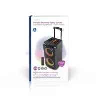   Nedis SPPT2480BK bluetooth hangszóró, hangfal, 2x 5.25" mélynyomó, 2 x 2" magassugárzó, 240W, 5 óra lejátszási idő, akku