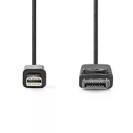   Nedis CCGL37400BK20 mini Displayport1.2 kábel, Display port dugó, 21.6 Gbps, 2m
