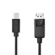   Nedis CCGL37400BK20 mini Displayport1.2 kábel, Display port dugó, 21.6 Gbps, 2m