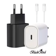   BLACKBIRD Hálózati Adapter T127 20W + Type-C kábel 1m, Fehér