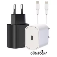   BLACKBIRD Hálózati Adapter T145 25W + Lightning kábel 1m, Fehér