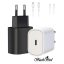 BLACKBIRD Hálózati Adapter T145 25W + Type-C + Lightning kábel 1m, Fehér