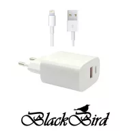   BLACKBIRD Hálózati Adapter T131 25W + Lightning kábel 1m, Fehér
