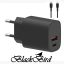 BLACKBIRD Hálózati Adapter T131 25W + Lightning kábel 1m, Fekete