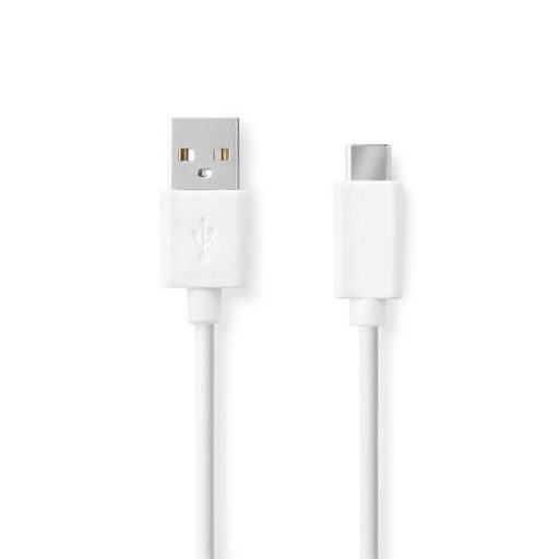 Nedis CCGB60600WT20 USB-A dugó - USB-C (USB C) dugó kábel, 60W, fehér, 2m